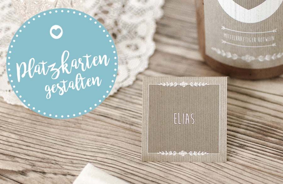 Platzkarten zur Hochzeit online selbst gestalten